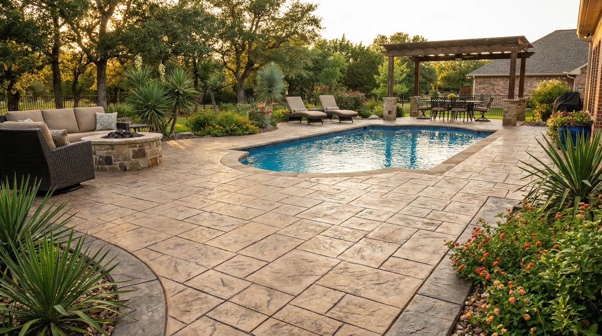 STAMPED & DECORATIVE CONCRETE IN KATY, TX